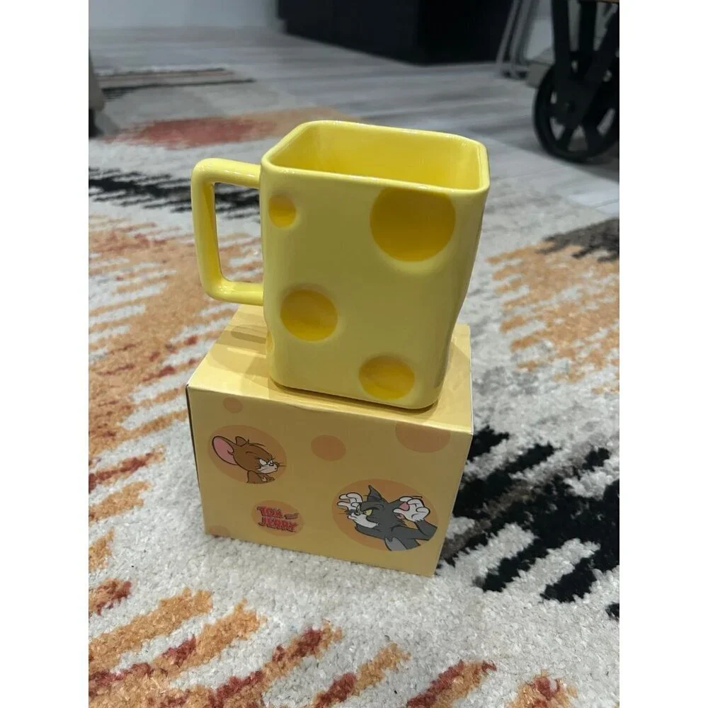 Tom & Jerry Cheese square collectible coffee mug cup NIB